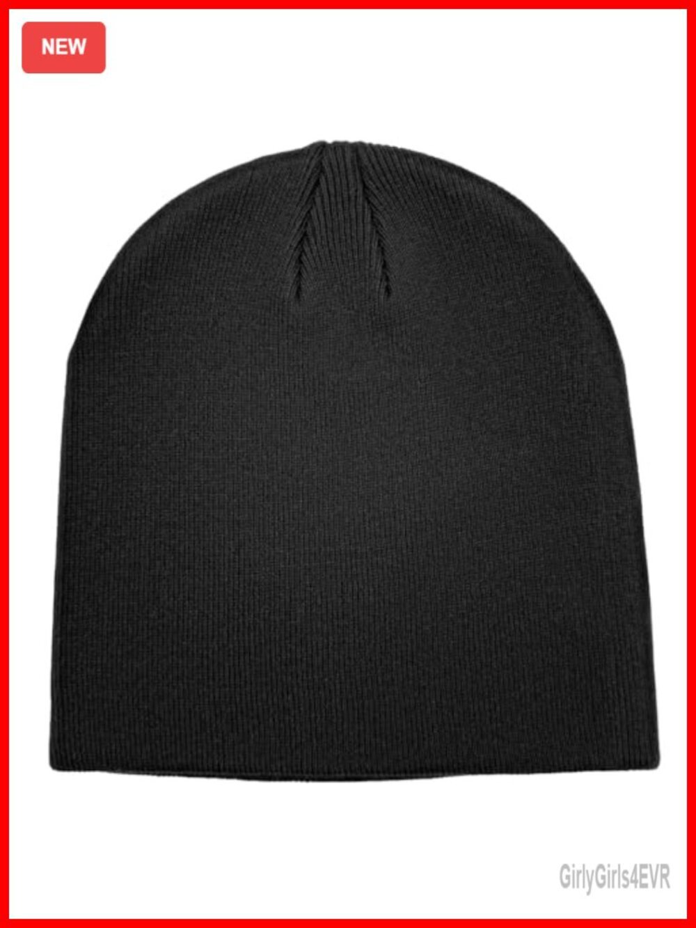 100% Cotton Double-Layer Knit Cuffless Beanie Hat Unisex